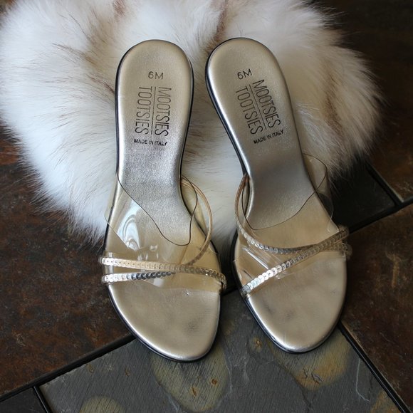 Mootsies Tootsies - heeled vinyl sandal, size 6M - Picture 2 of 6